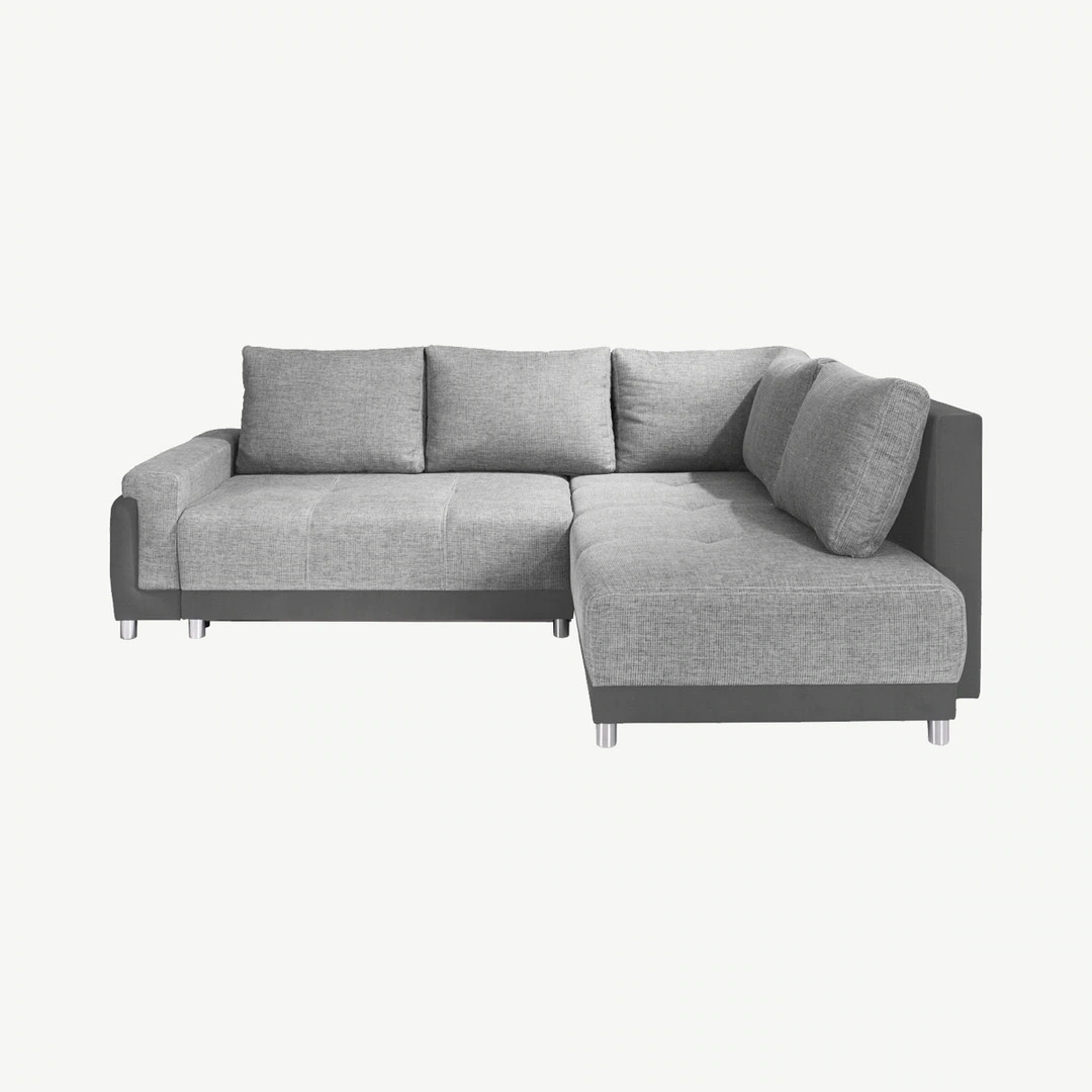 Beate Corner Sofa Bed Right Light Grey / Grey