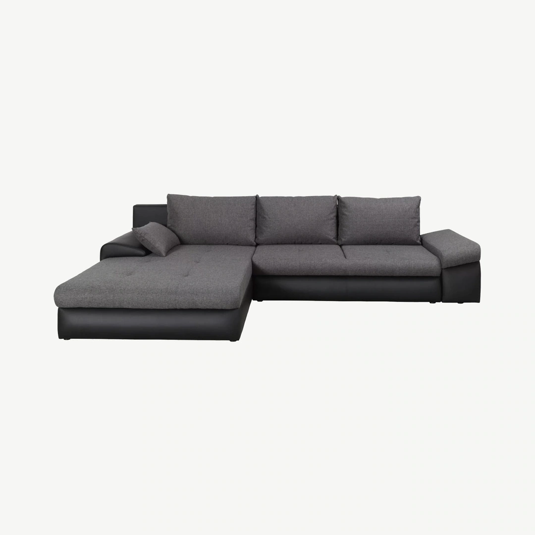 Bono Corner Sofa Bed Universal  Grey / Black
