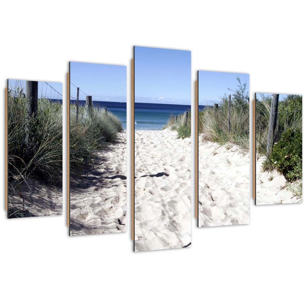 Five piece picture deco panel, Path through the dunes