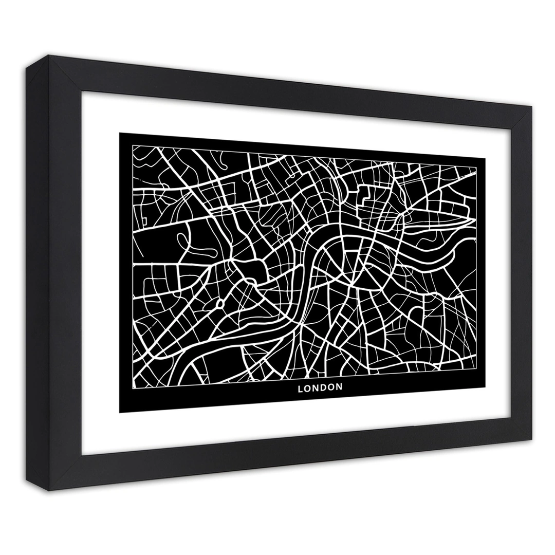 Picture in frame, City plan london