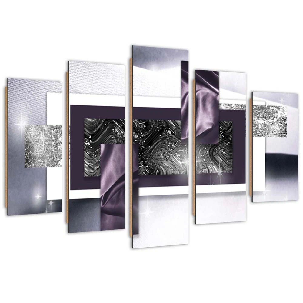 Five piece picture deco panel, Cosmic abstraction