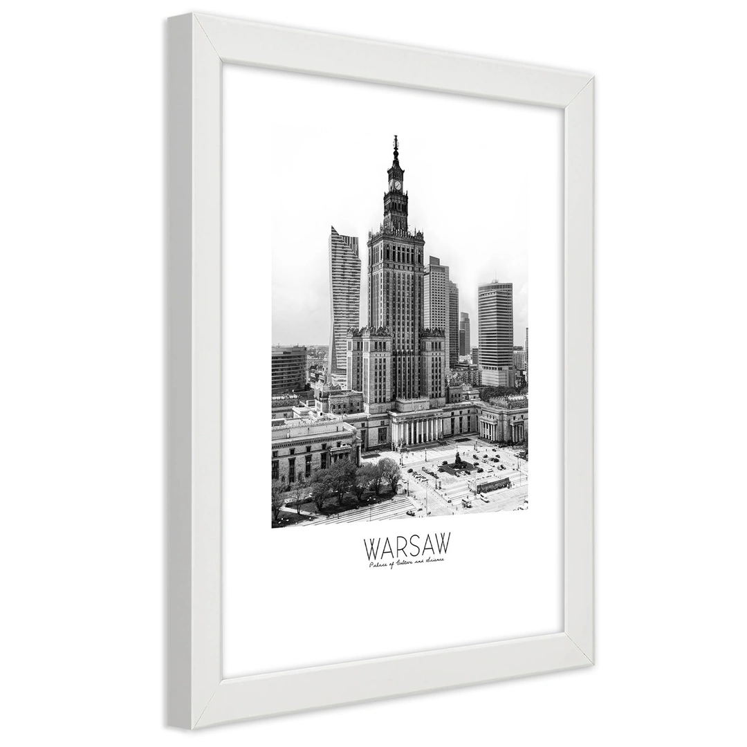 Picture in frame, Palace of culture in warsaw