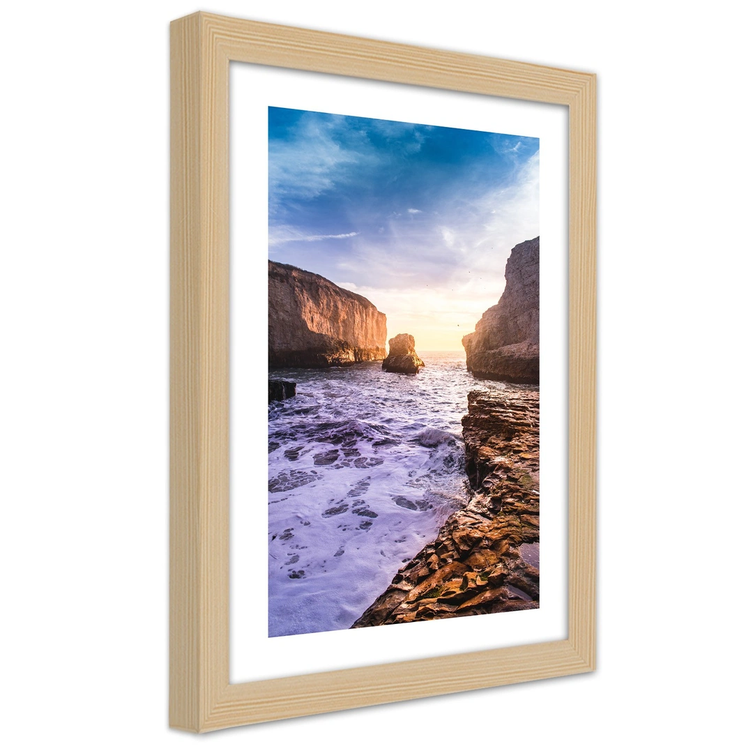 Picture in frame, Ocean and rocks