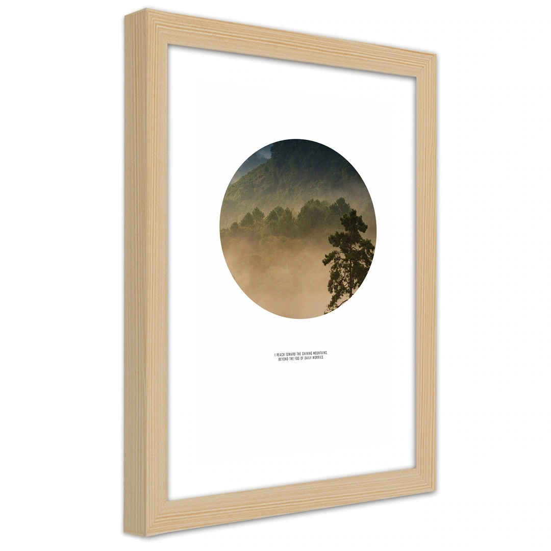 Picture in frame, Forest in a circle