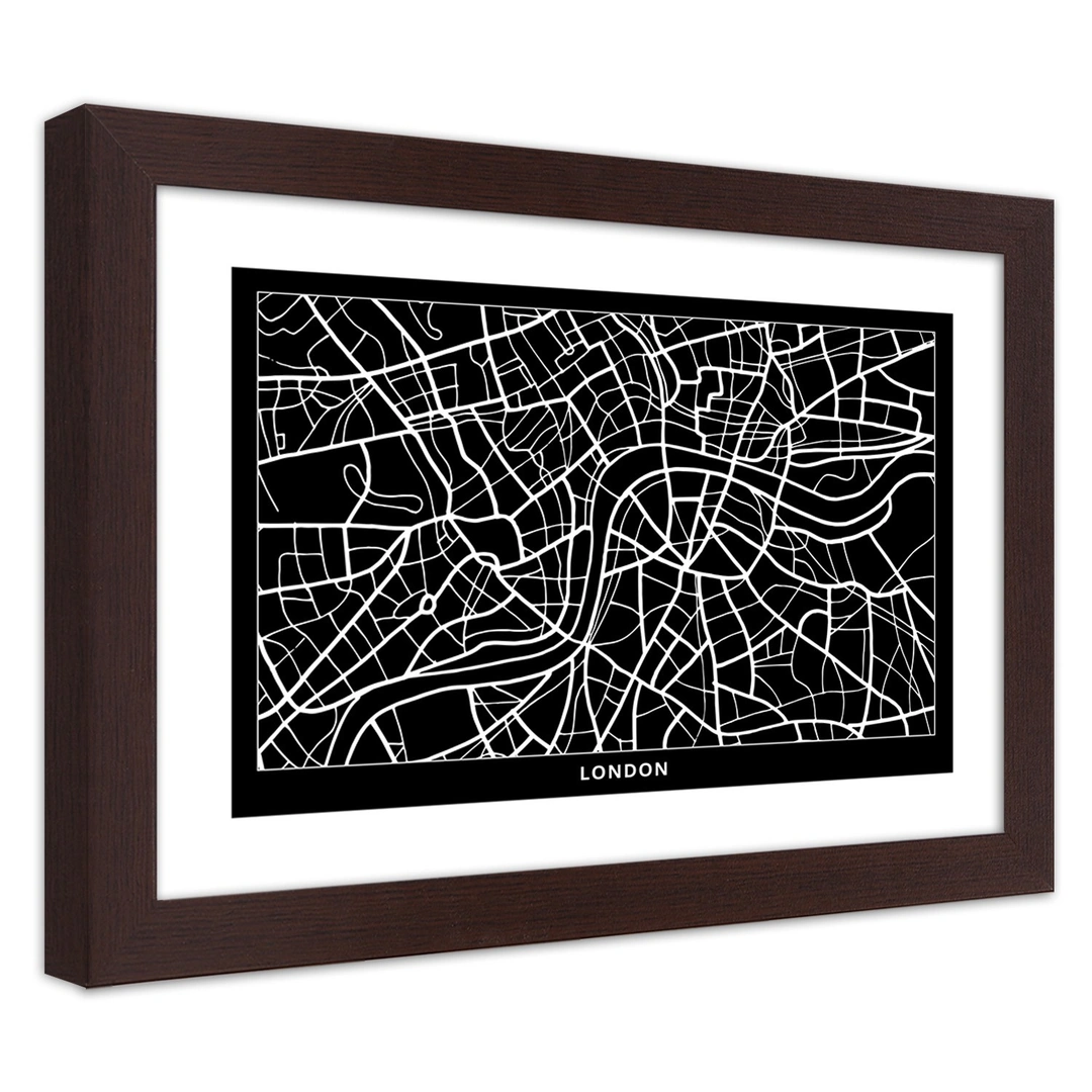 Picture in frame, City plan london