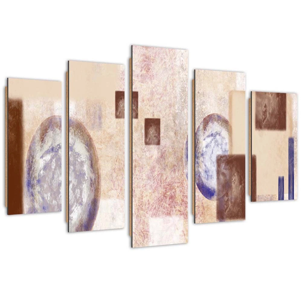 Five piece picture deco panel, Discreet abstraction