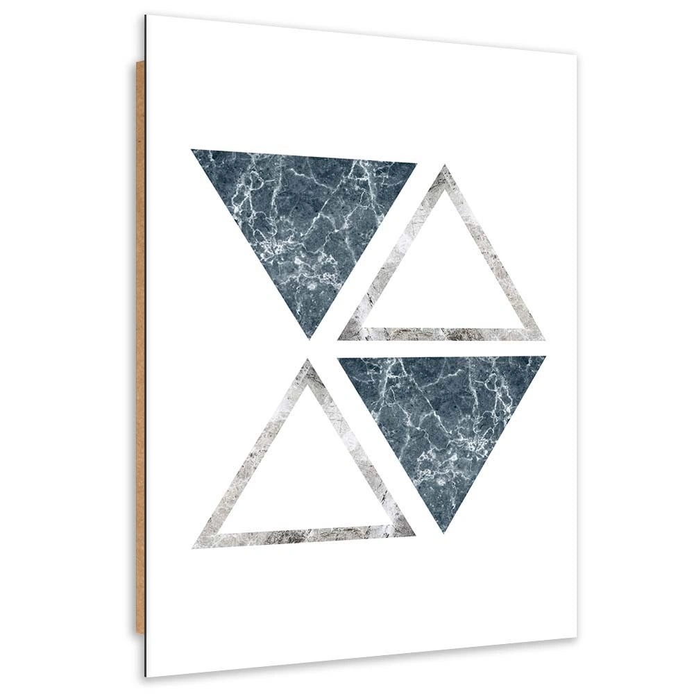 Deco panel print, Abstract marble triangles