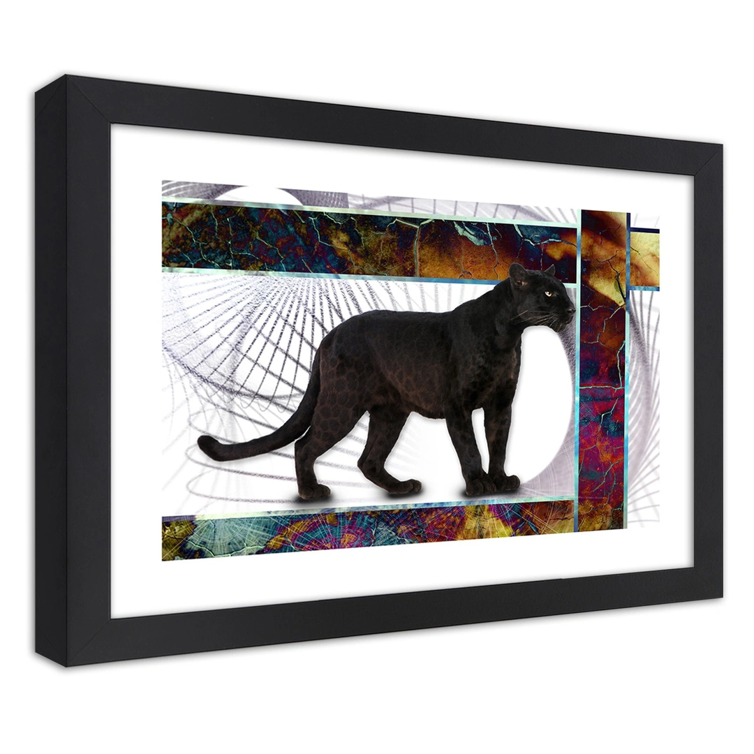 Picture in frame, Attentive panther