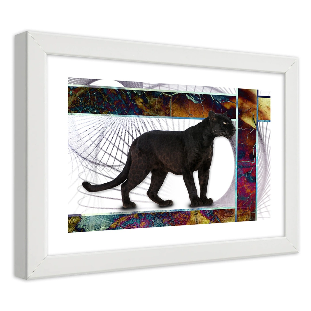 Picture in frame, Attentive panther