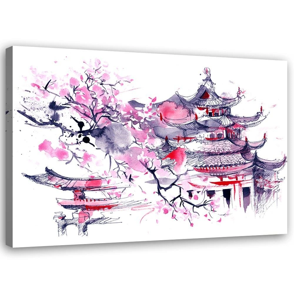 Canvas print, Japan watercolour