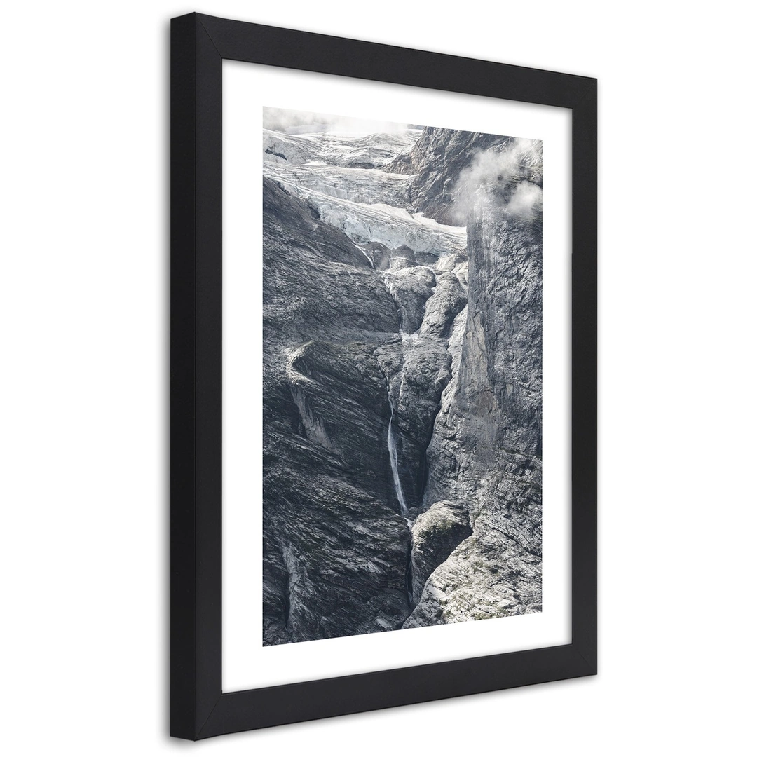 Picture in frame, View on the rocks