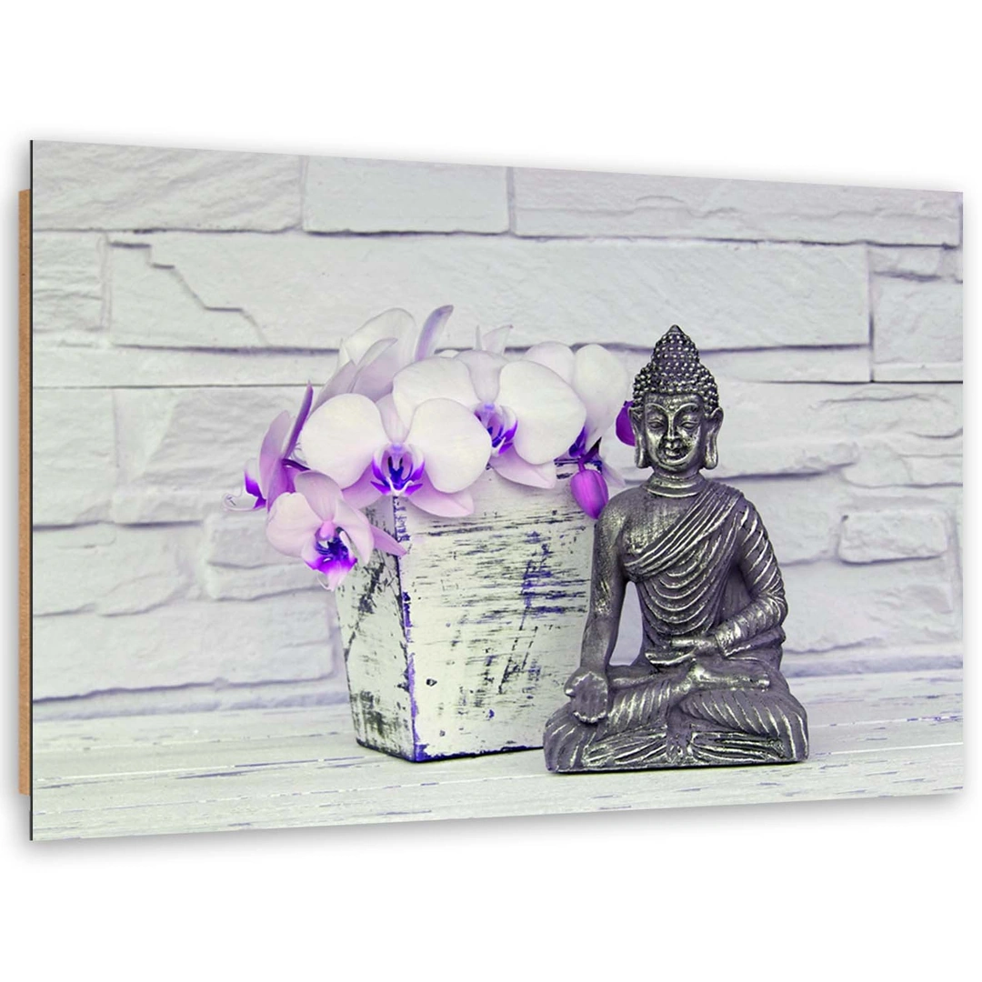 Deco panel print, Buddha with flower