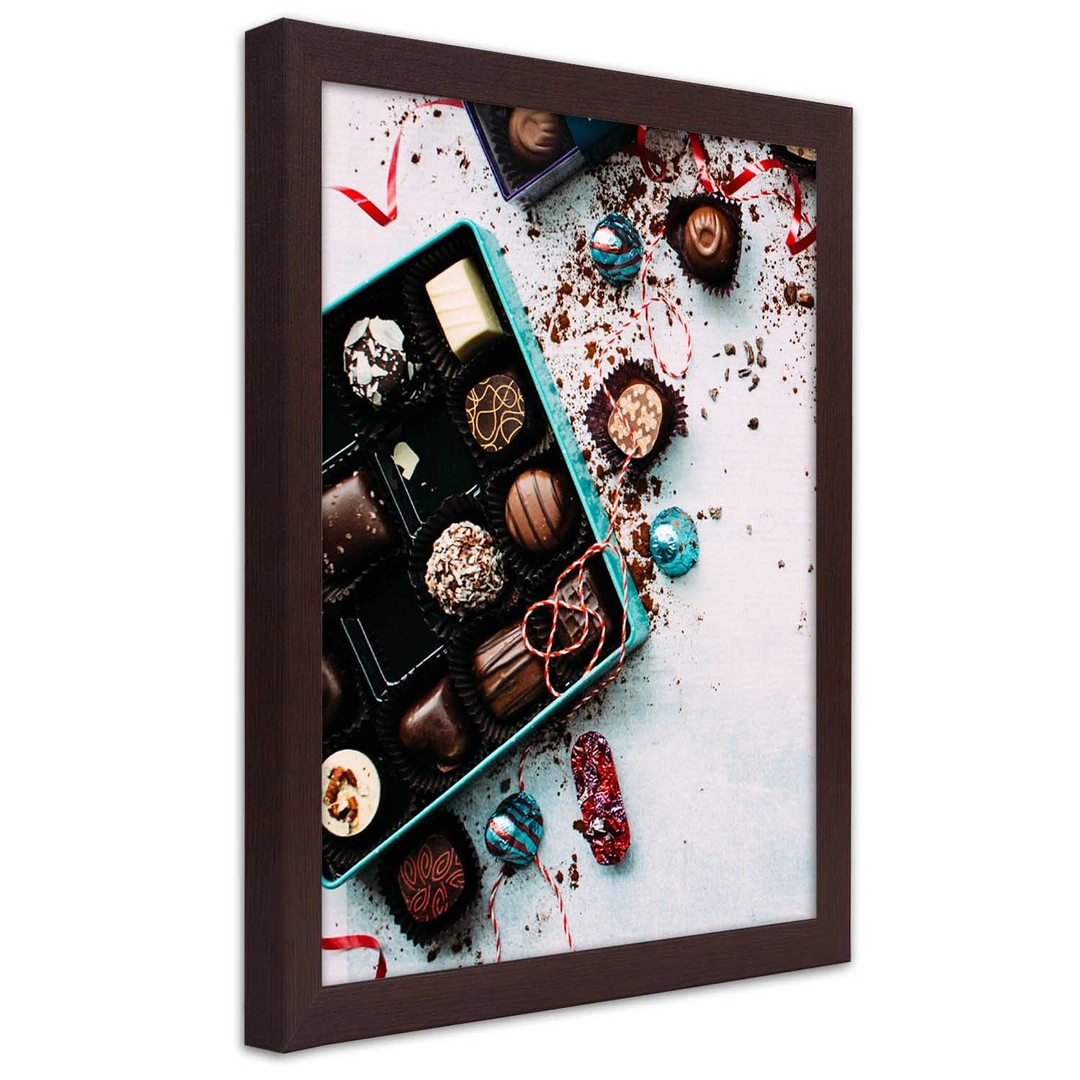 Picture in frame, Colorful pralines