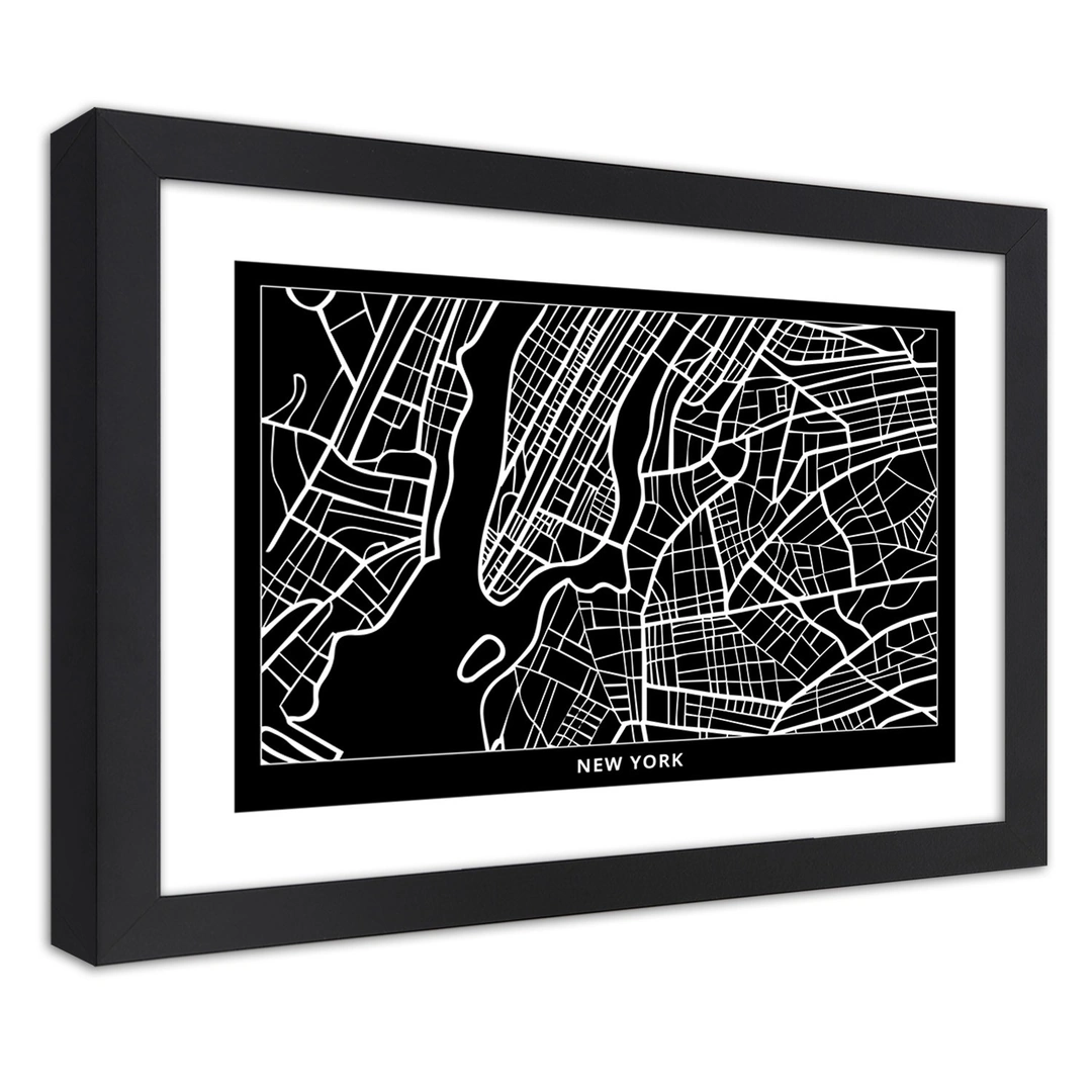 Picture in frame, City plan new york