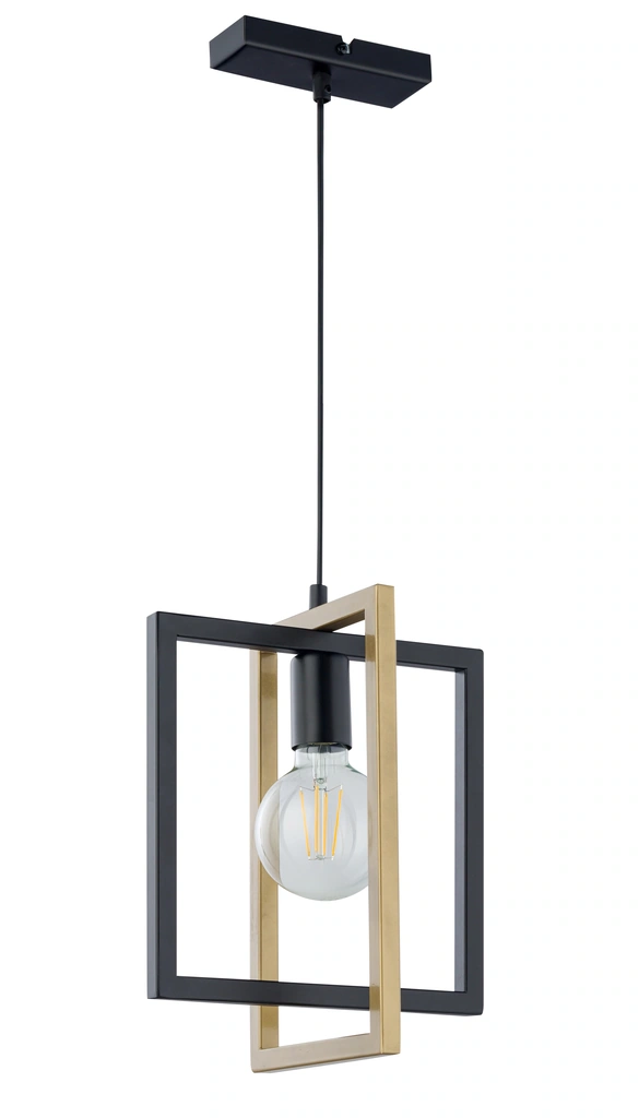 Eden Ceiling Pendant Light 1 Black and Gold