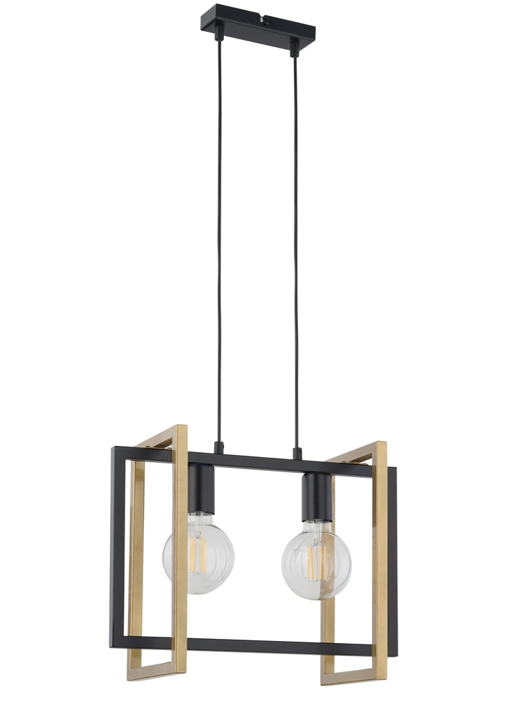 Eden Ceiling Pendant Light 2 Black and Gold