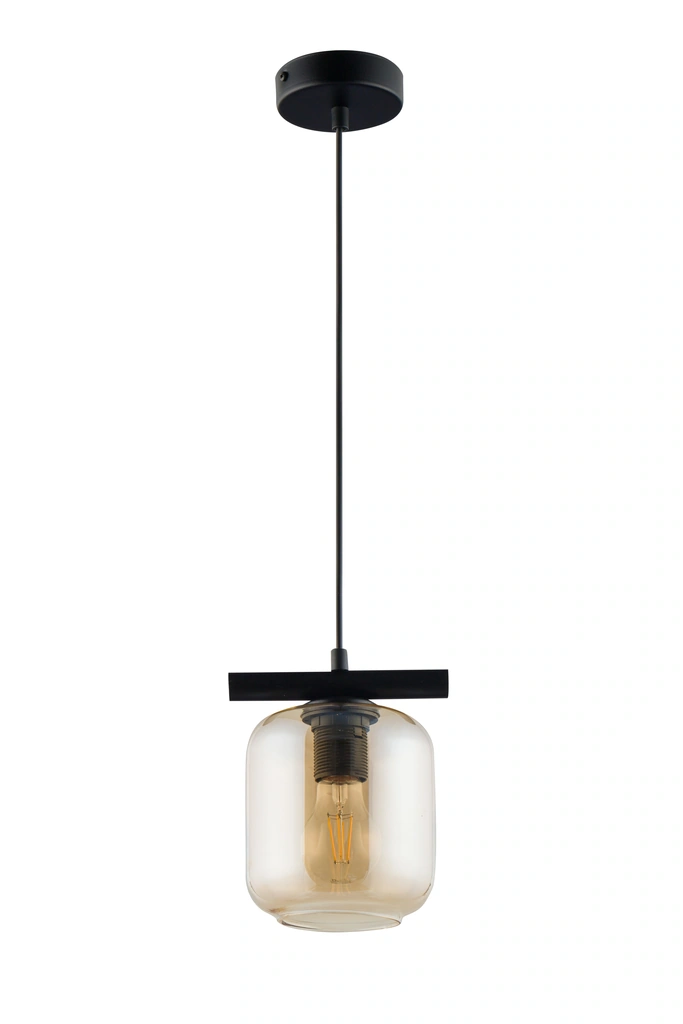 Gloss Ceiling Pendant Light 1 Tinted Black