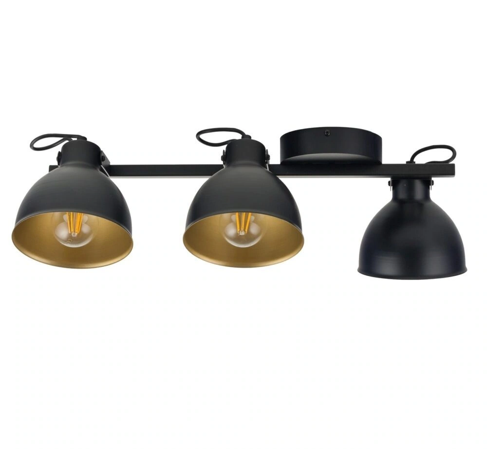 Mars Ceiling Track Light 3 Black with Gold