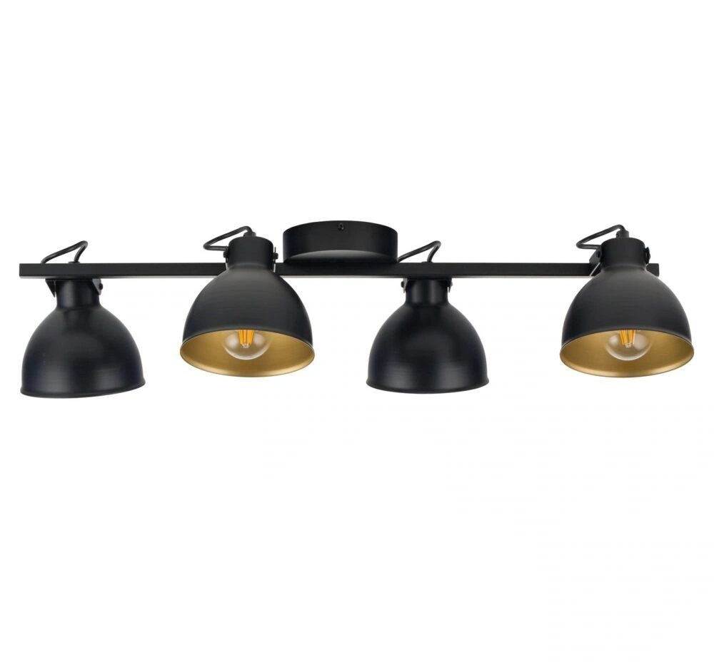 Mars Ceiling Track Light 4 Black with Gold