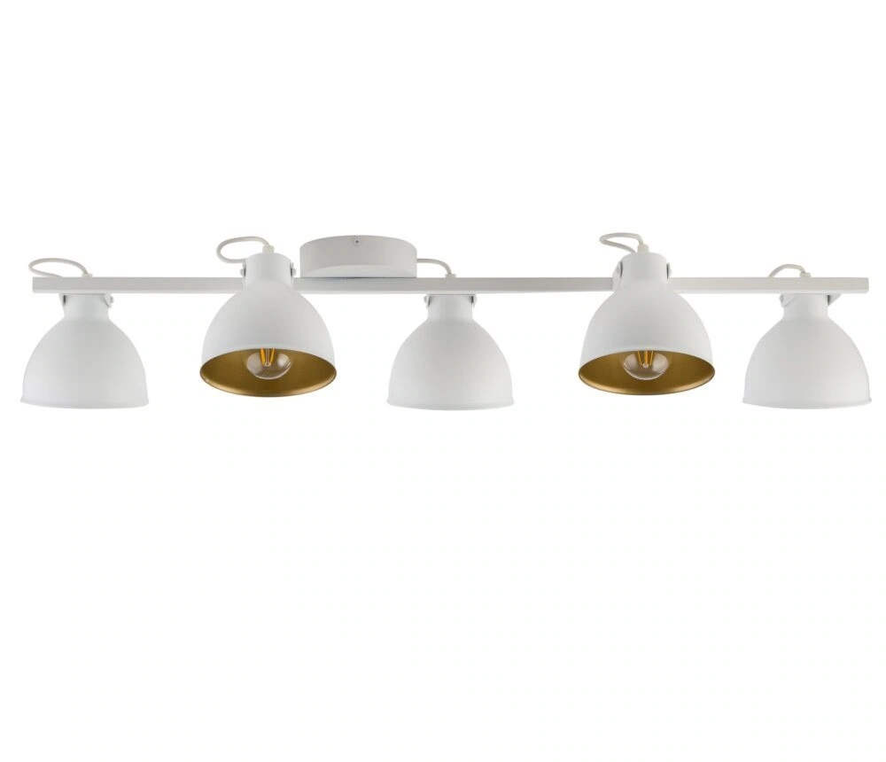 Mars Ceiling Track Light 5 White with Gold