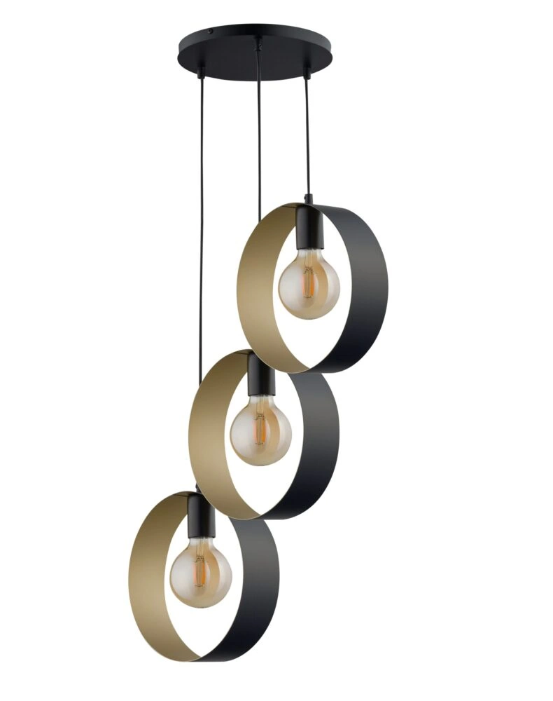 Happy Ceiling Pendant Light 3 Black and Gold