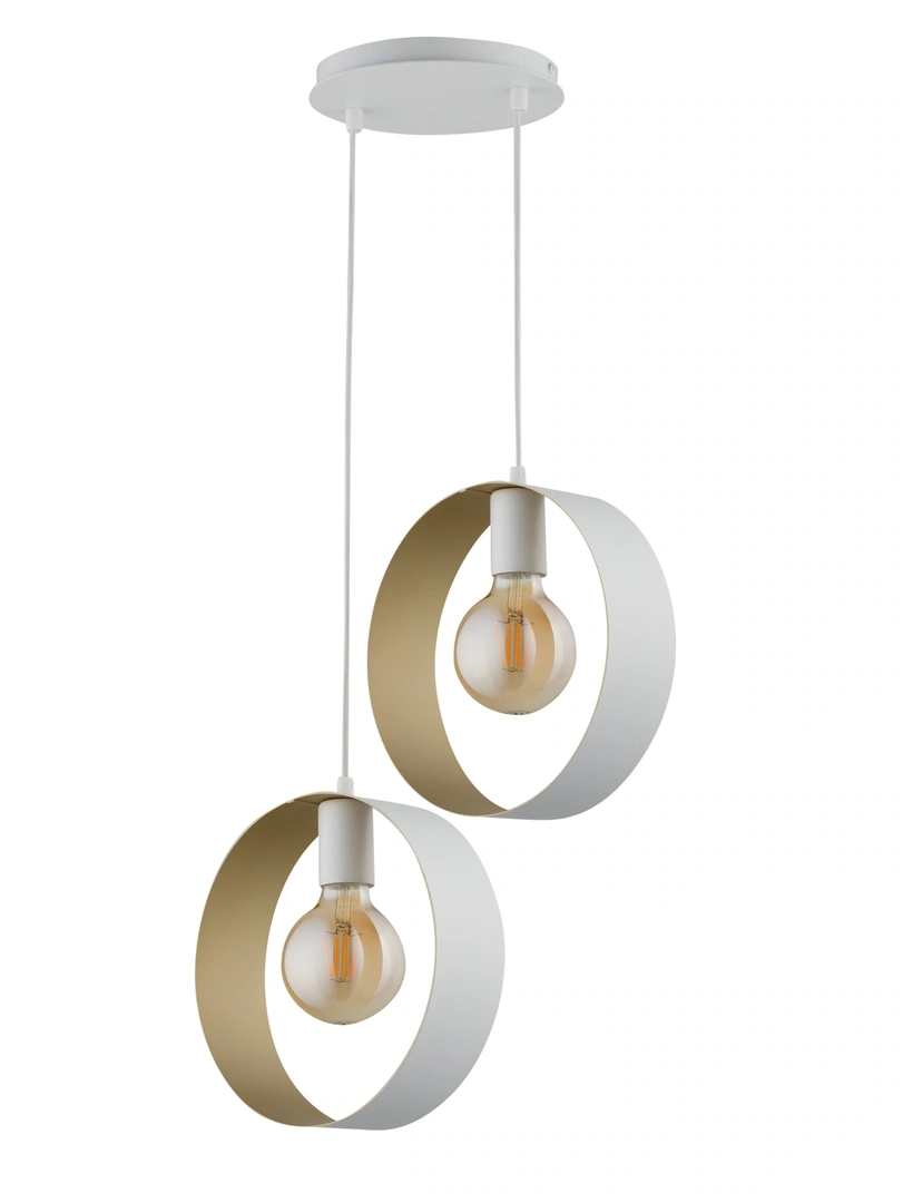 Happy Ceiling Pendant Light 2 White and Gold