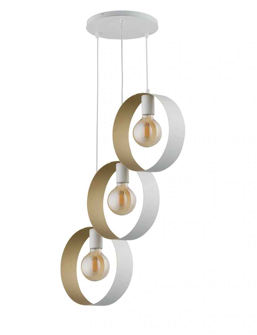 Happy Ceiling Pendant Light 3 White and Gold