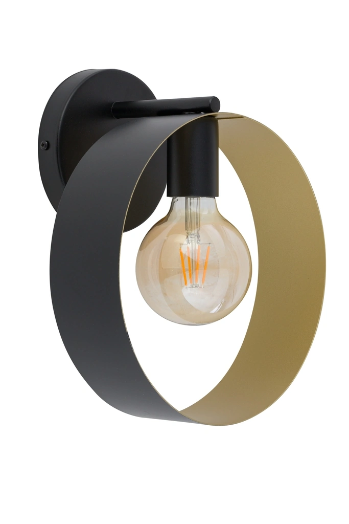 Happy Wall Light Black and Gold