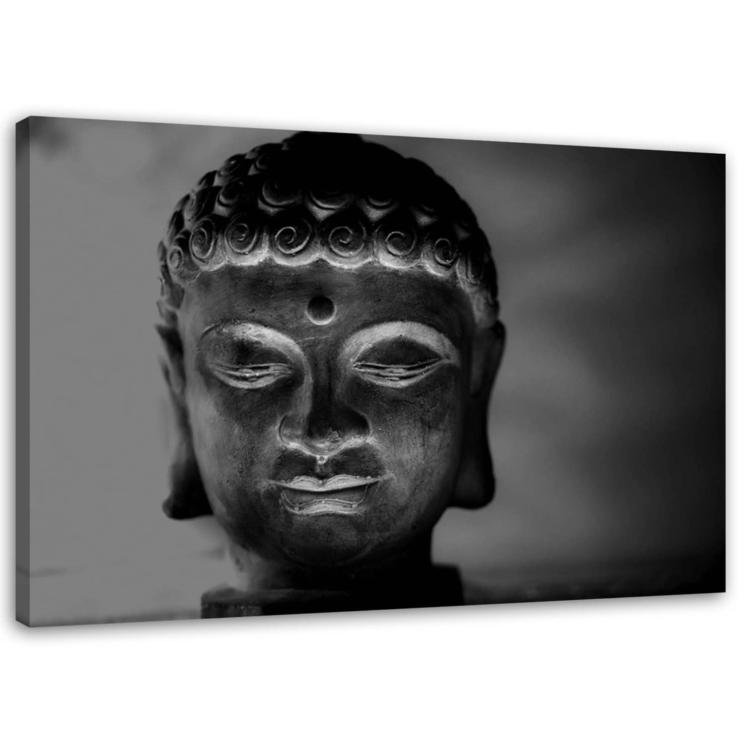 Canvas print, Illuminated buddha's head