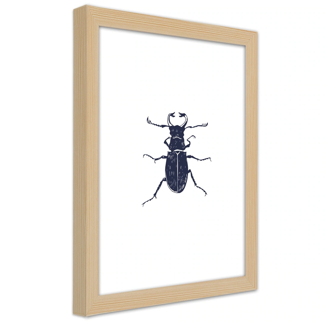 Picture in frame, Black beetle