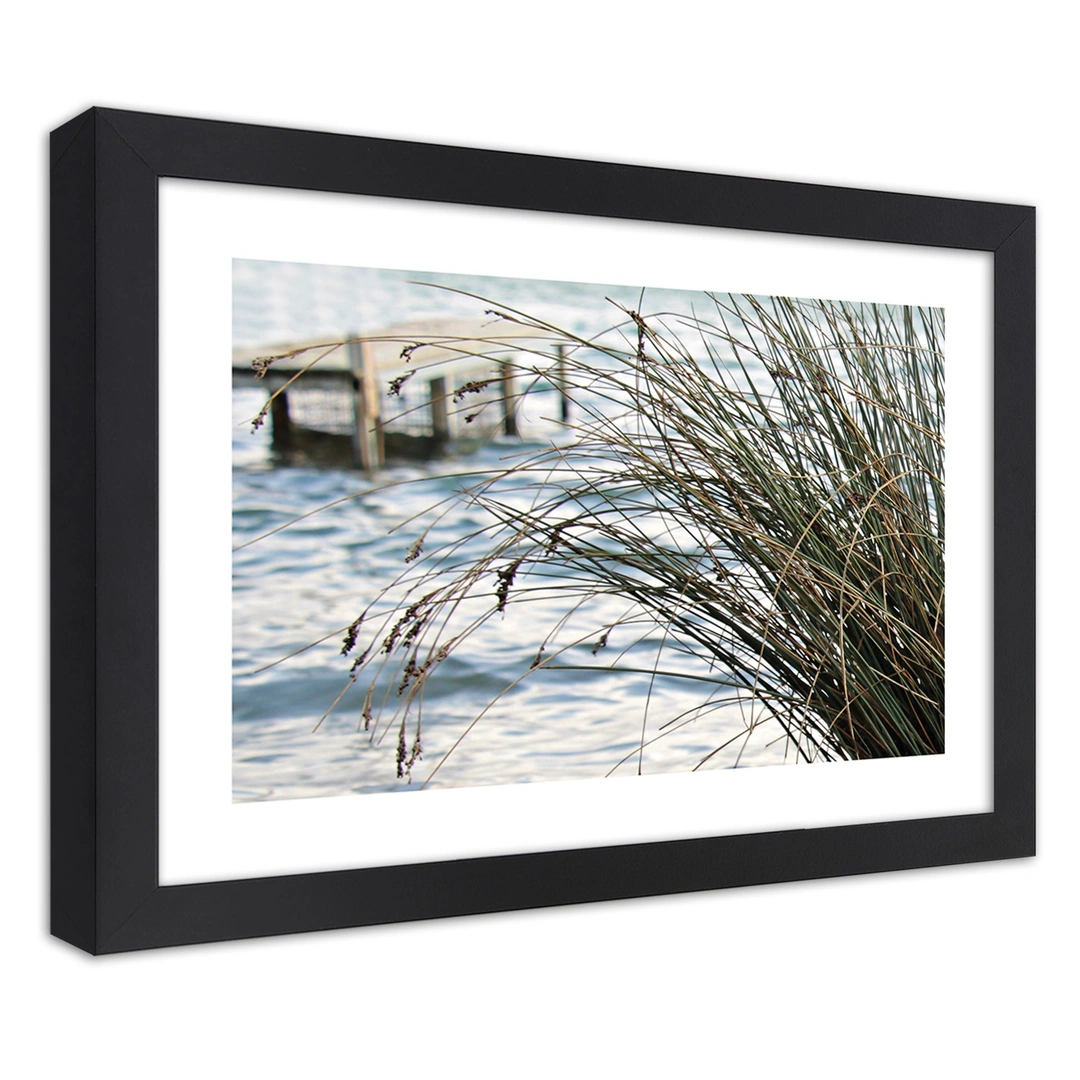 Picture in frame, Jetty on the sea