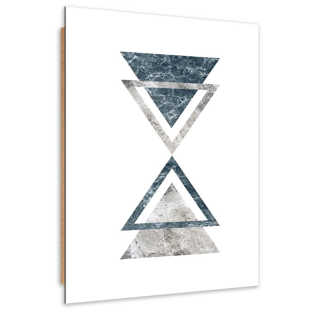 Deco panel print, Abstract with marble triangles