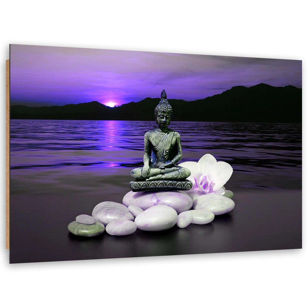 Deco panel print, Buddha on the stones