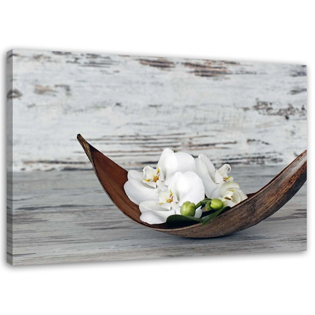 Canvas print, White orchid flowers