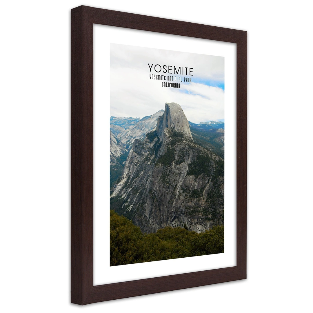 Picture in frame, Rock in yosemite national park