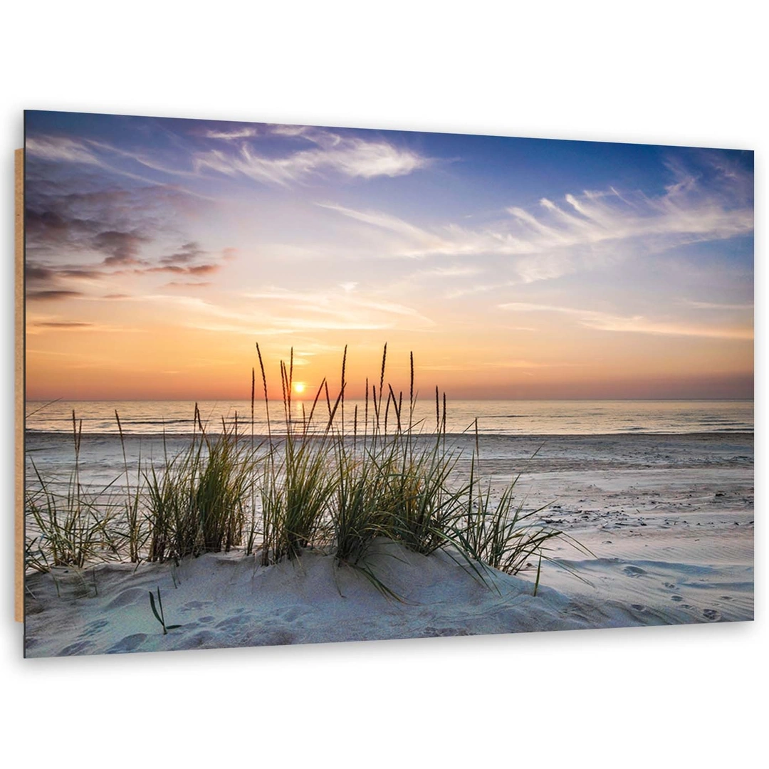 Deco panel print, Sunset on the beach