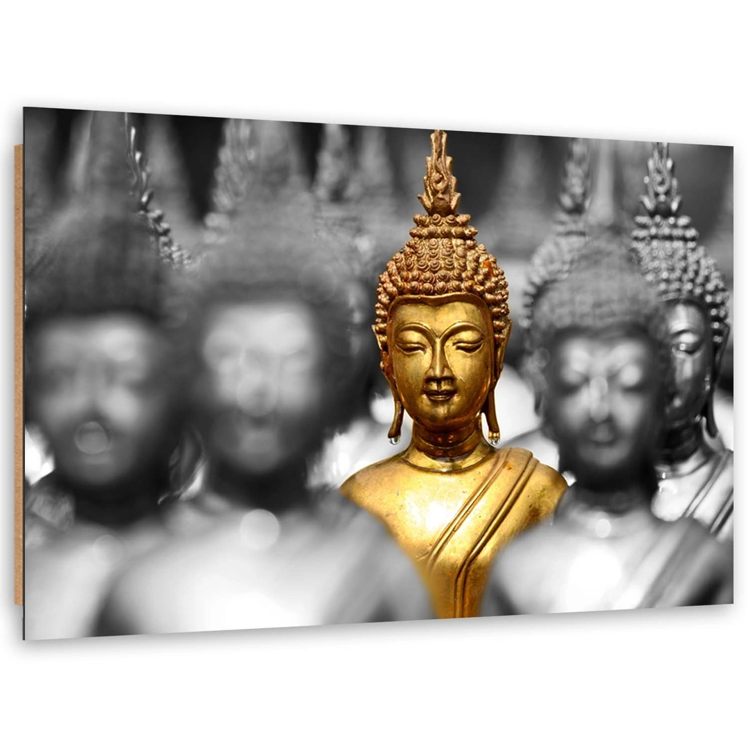 Deco panel print, Golden buddha in the crowd