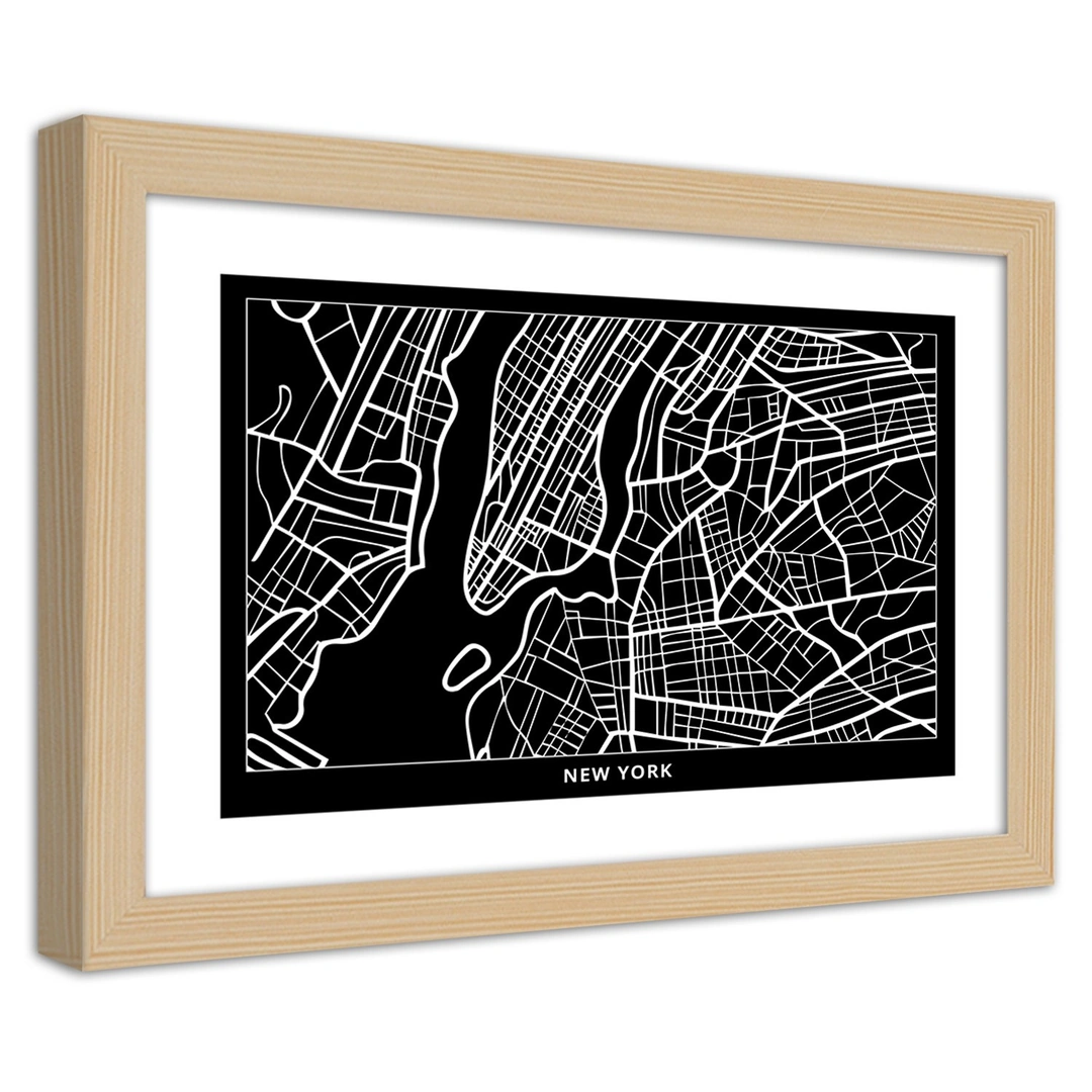 Picture in frame, City plan new york