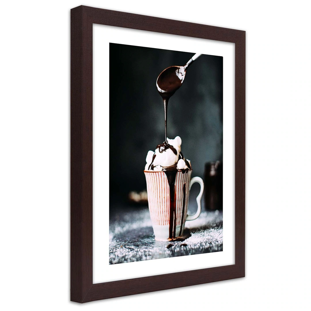 Picture in frame, Coffee with marshmallows