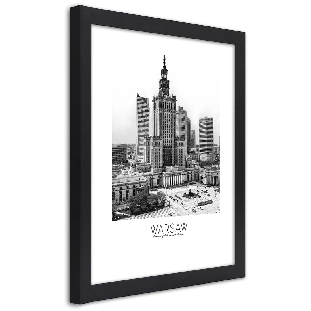 Picture in frame, Palace of culture in warsaw