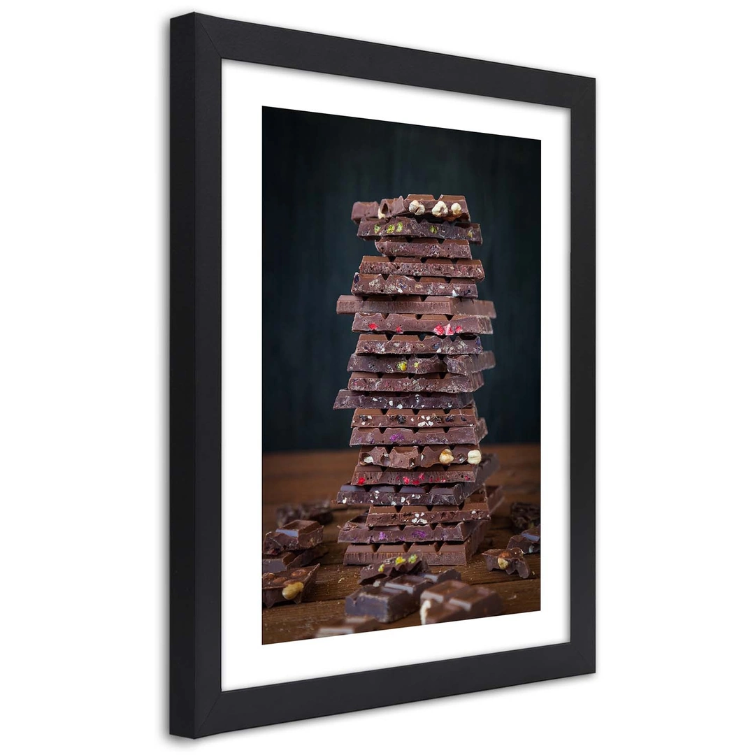 Picture in frame, Tower of dessert chocolate