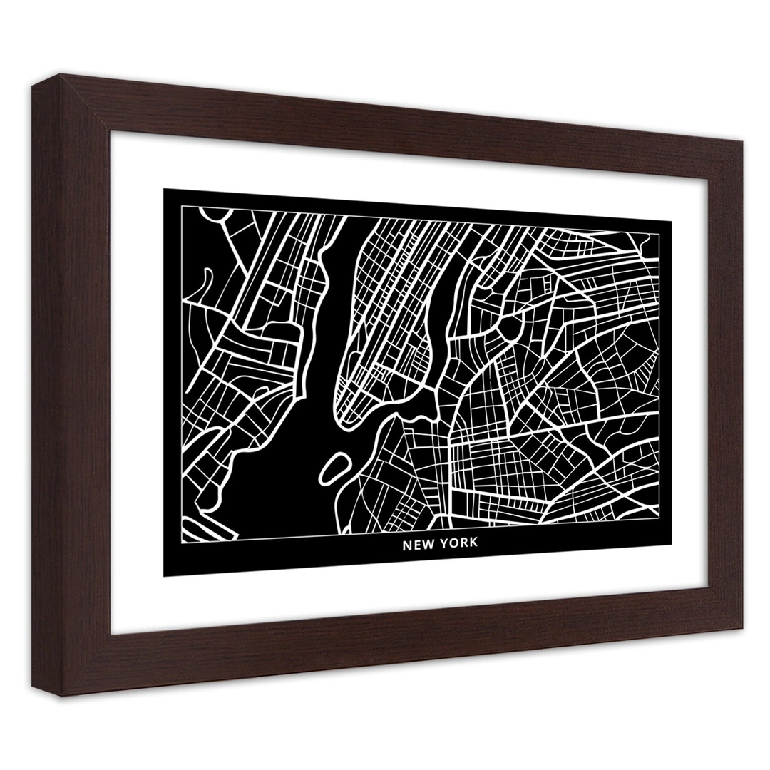 Picture in frame, City plan new york