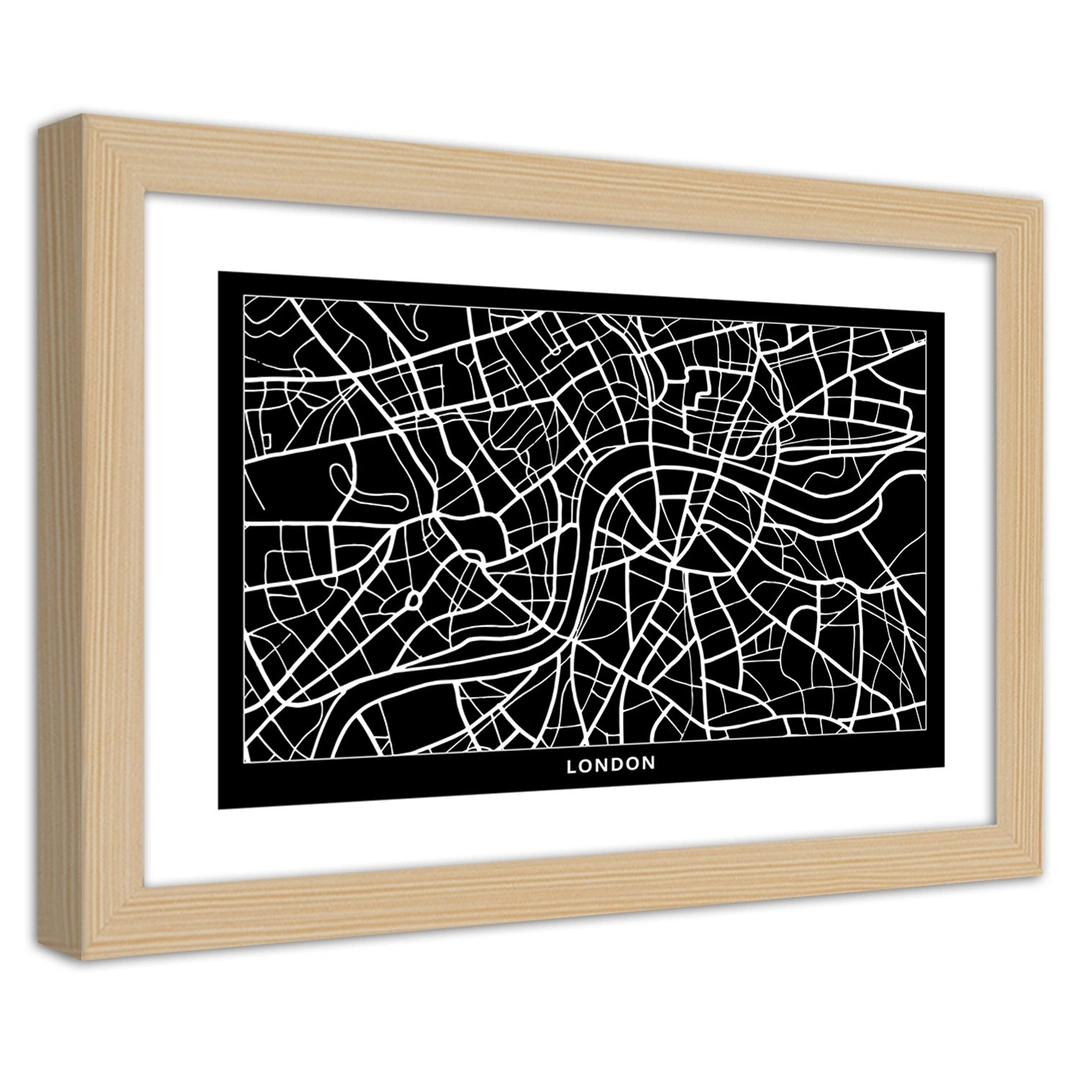 Picture in frame, City plan london