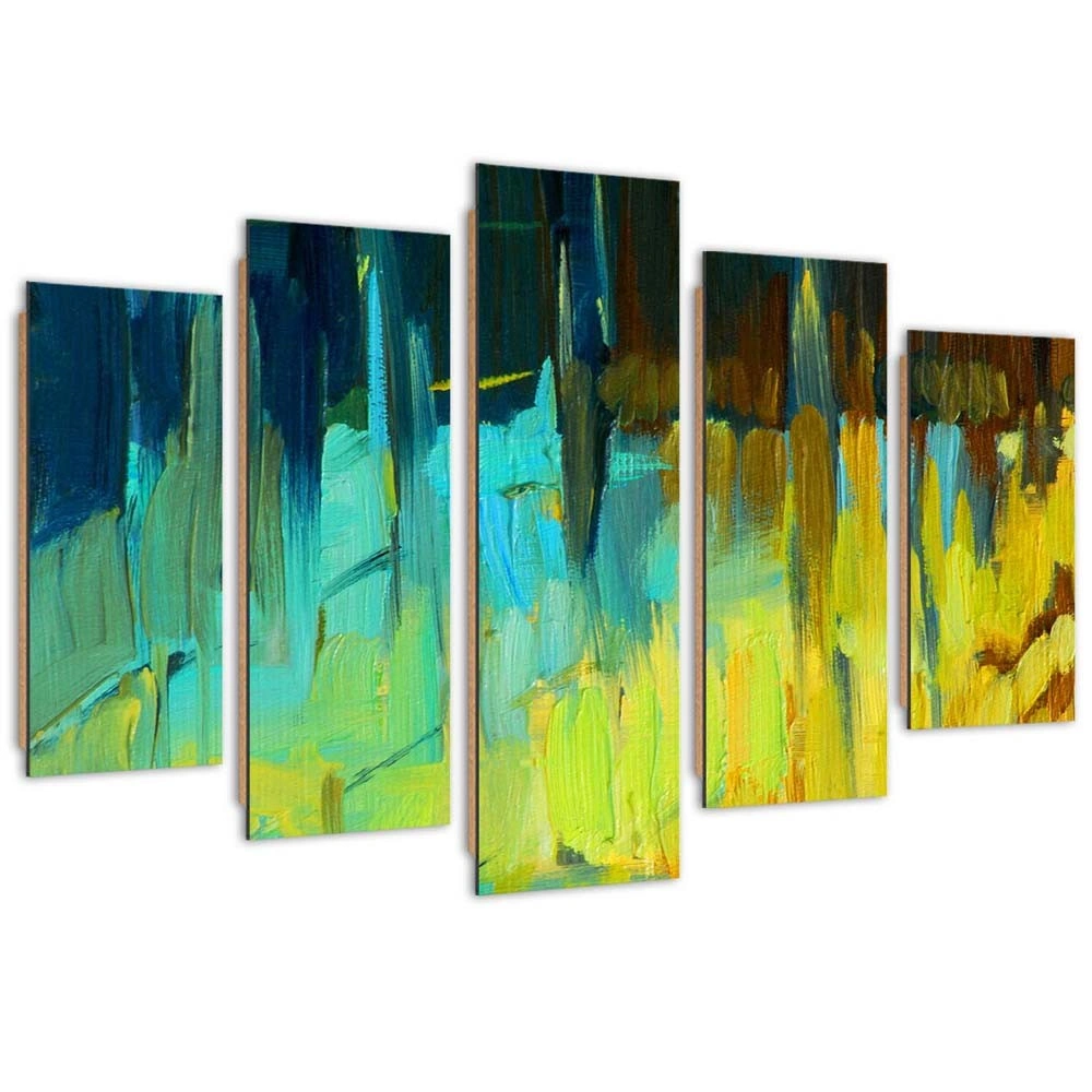 Five piece picture deco panel, Marine abstract