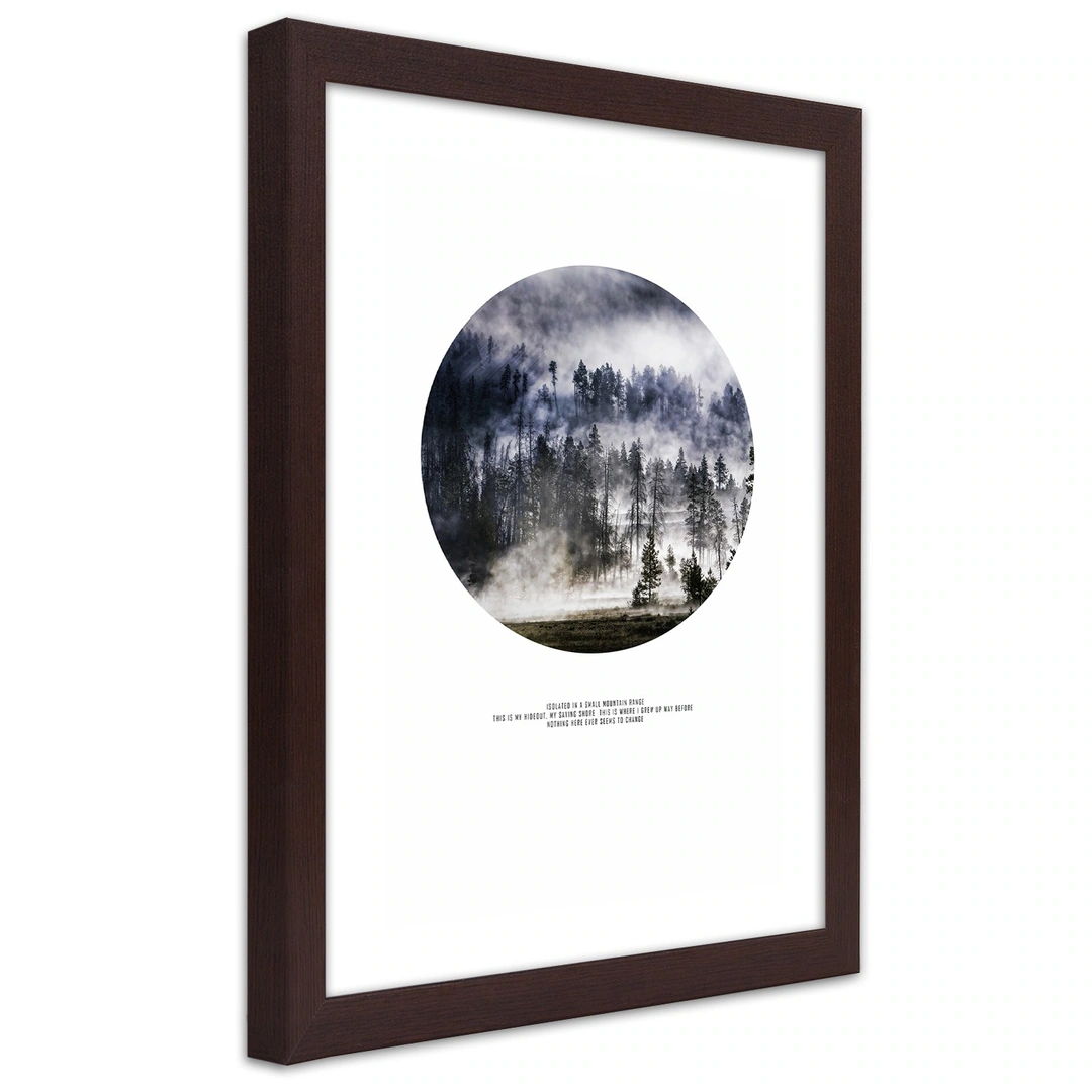 Picture in frame, Forest in mist