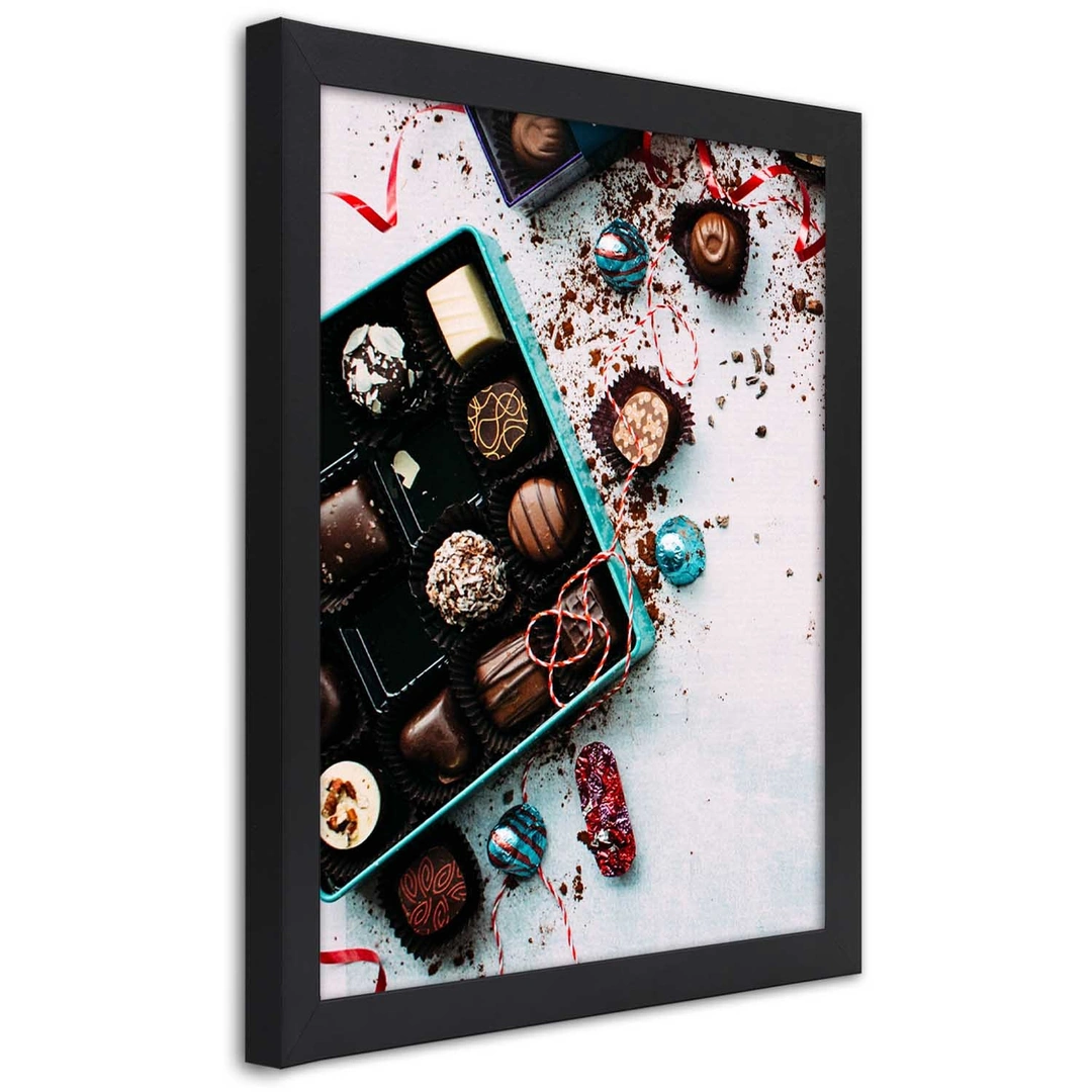 Picture in frame, Colorful pralines