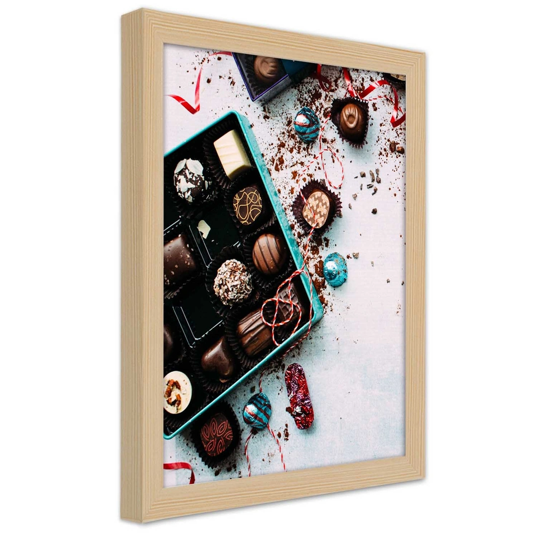 Picture in frame, Colorful pralines