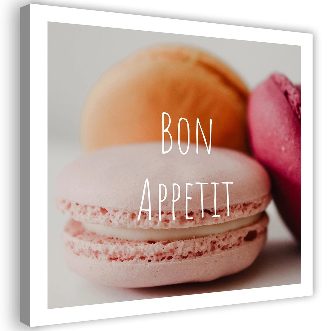 Canvas print, Macaroons - bon apetit