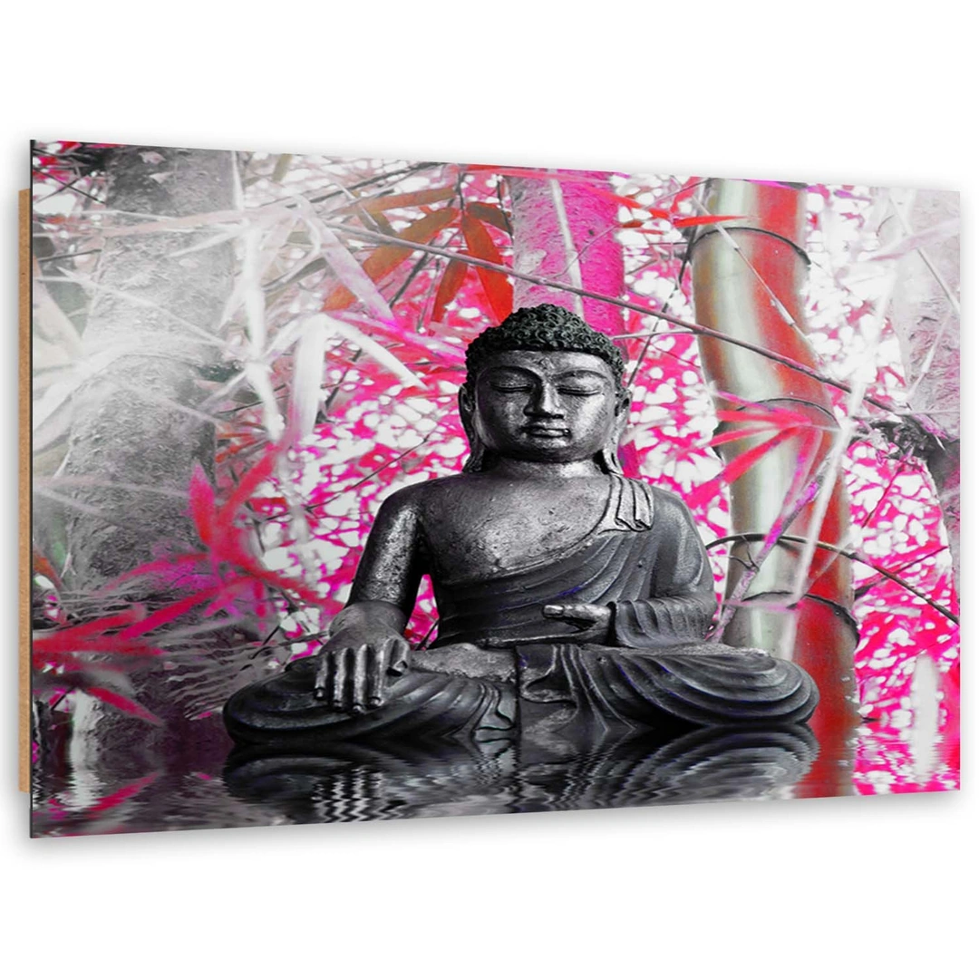 Deco panel print, Buddha and bamboos