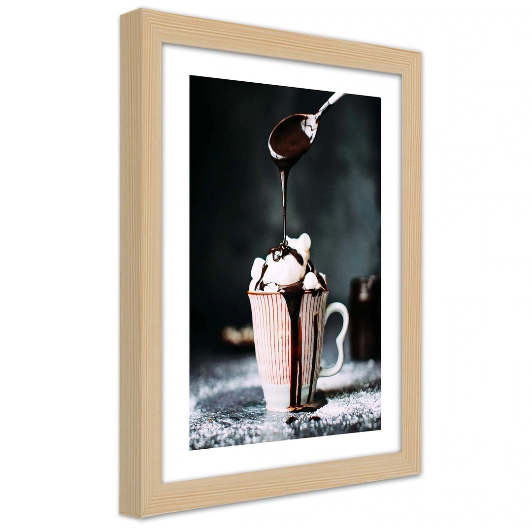 Picture in frame, Coffee with marshmallows